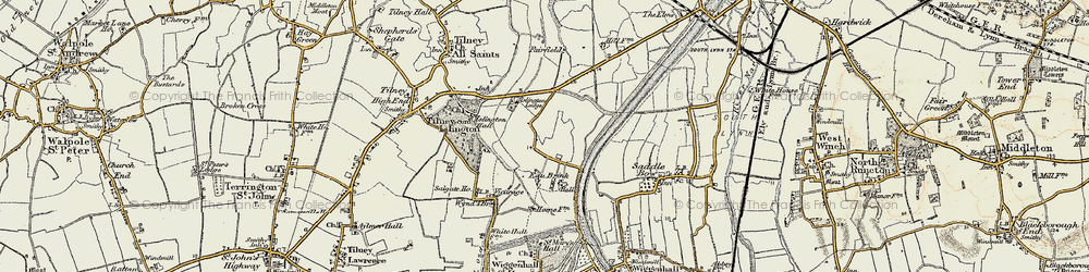 Old map of Eau Brink in 1901-1902