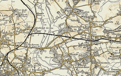 Old map of Withies in 1899-1901