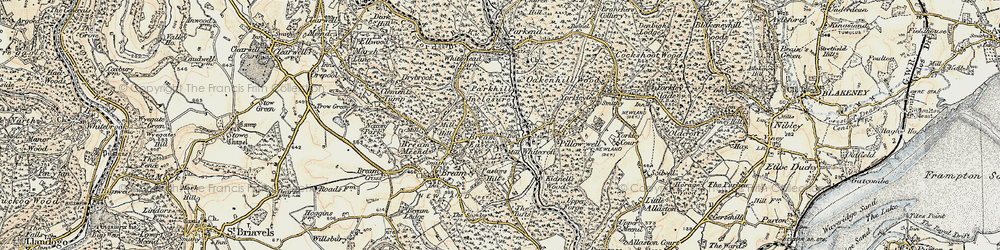 Old map of Eaves, The in 1899-1900