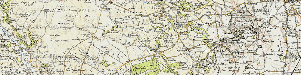 Old map of Yaudhouse Head in 1903-1904