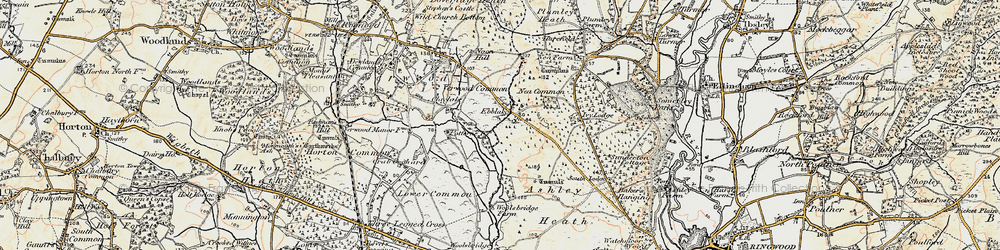 Old map of Ebblake in 1897-1909