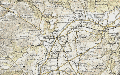Old map of Ebchester in 1901-1904