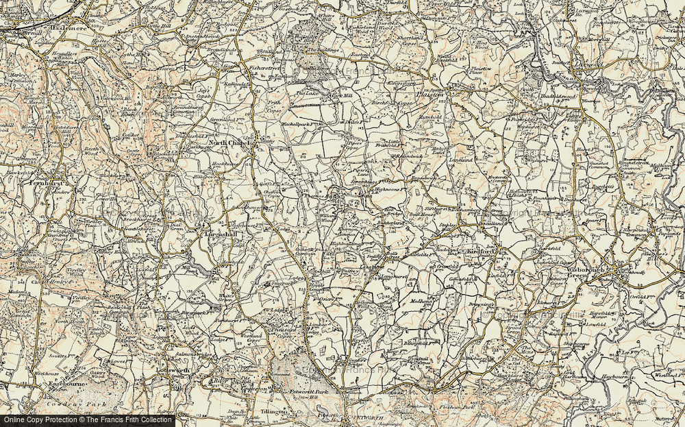 Old Map of Historic Map covering Colhook Common in 1897-1900