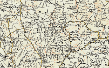 Old map of Ebernoe in 1897-1900