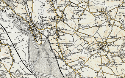 Old map of Ebford in 1899