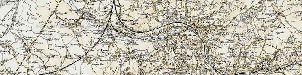 Old map of Ebley in 1898-1900