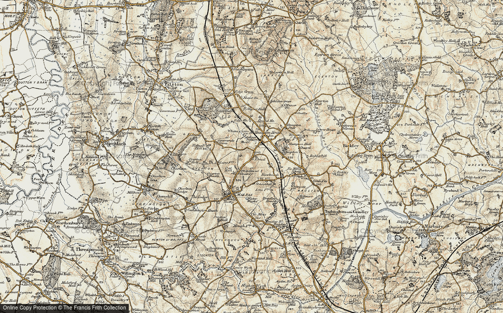 Old Map of Ebnal, 1902 in 1902