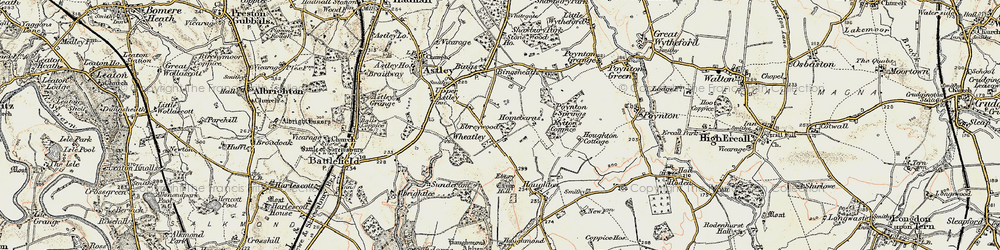 Old map of Wheatley in 1902