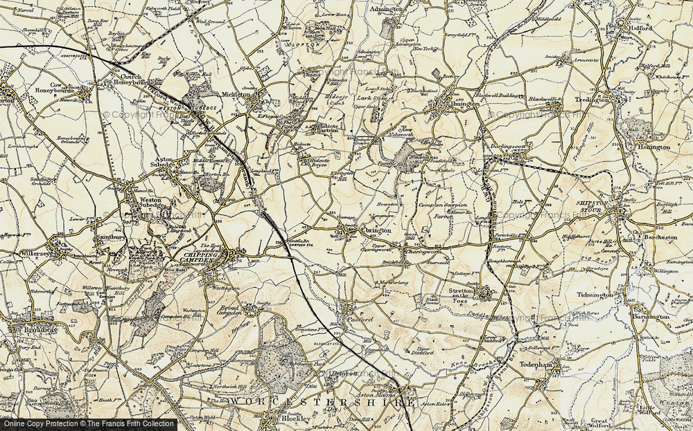 Old Map of Ebrington, 1899-1901 in 1899-1901
