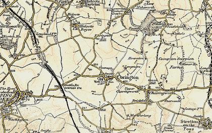 Old map of Ebrington in 1899-1901