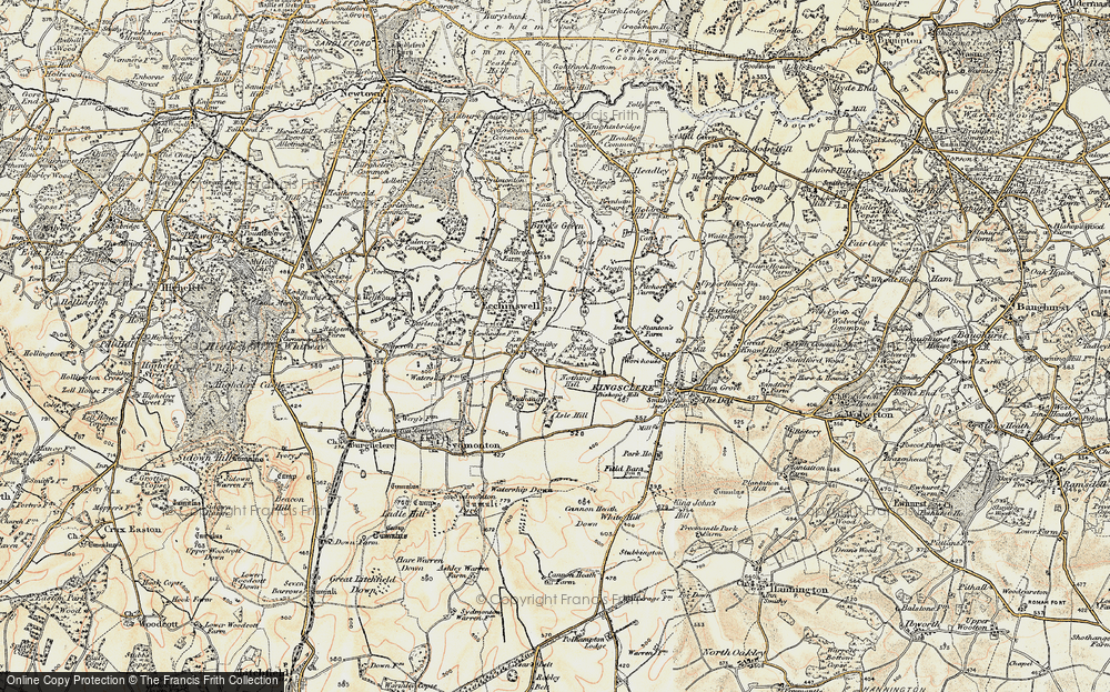Old Map of Ecchinswell, 1897-1900 in 1897-1900