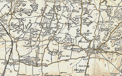 Old map of Ecchinswell in 1897-1900