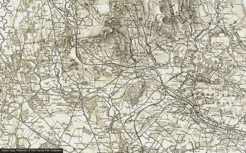 Old Map of Historic Map covering Beechbush in 1901-1904