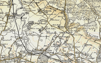 Old map of Eccles in 1897-1898