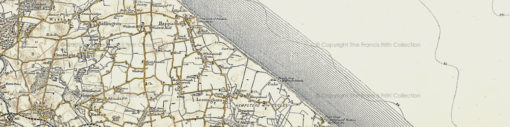 Old map of Eccles on Sea in 1901-1902