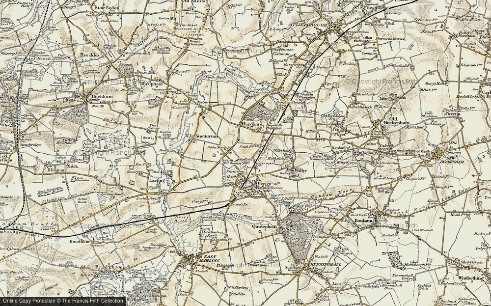 Old Map of Eccles Road, 1901 in 1901