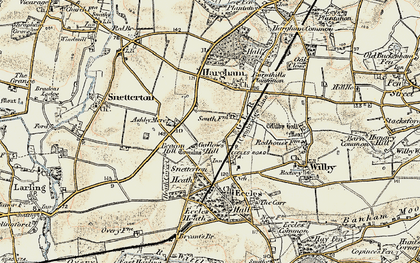 Old map of Eccles Road in 1901