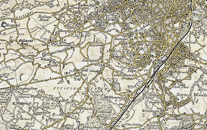 Old map of Ecclesall in 1902-1903
