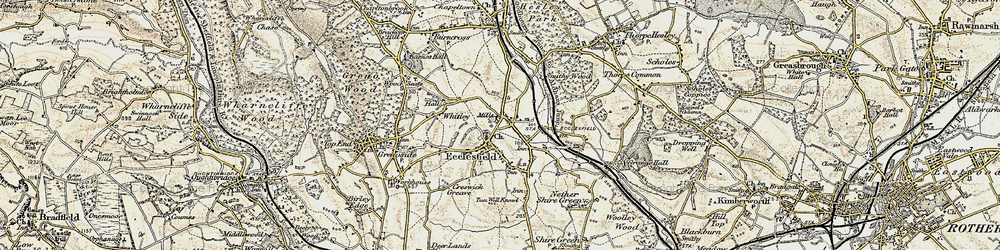 Old map of Ecclesfield in 1903