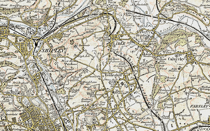 Old map of Five Lane Ends in 1903-1904