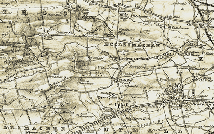 Old map of Binny Craig in 1904