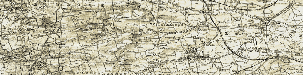 Old map of Binny Ho in 1904