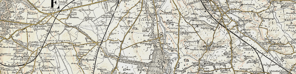 Old map of Chester Business Park in 1902-1903