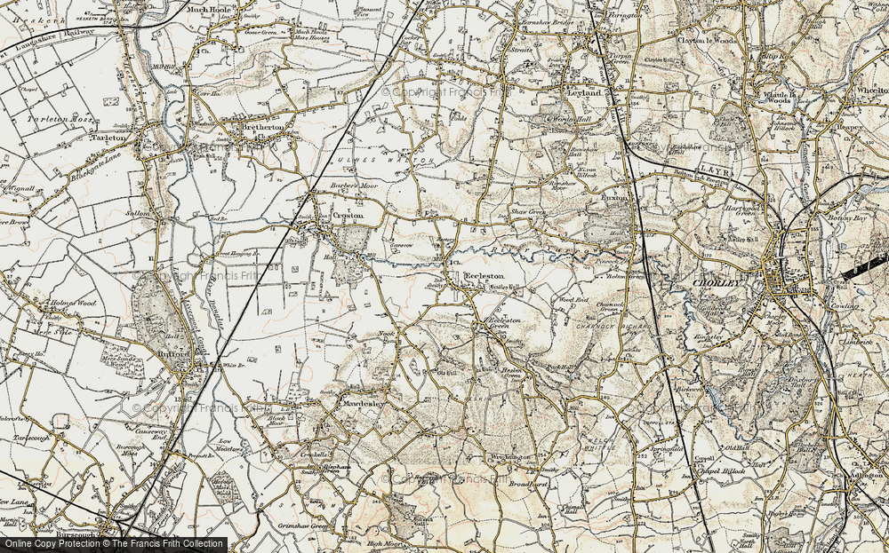 Old Map of Eccleston, 1903 in 1903