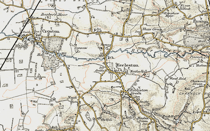 Old map of Eccleston in 1903