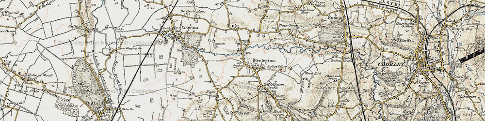 Old map of Eccleston in 1903