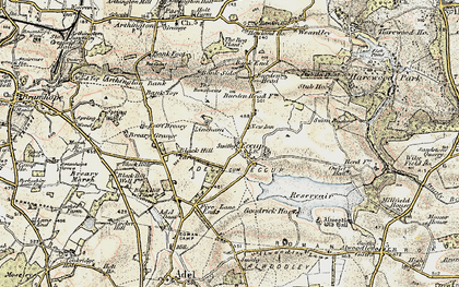 Old map of Eccup in 1903-1904
