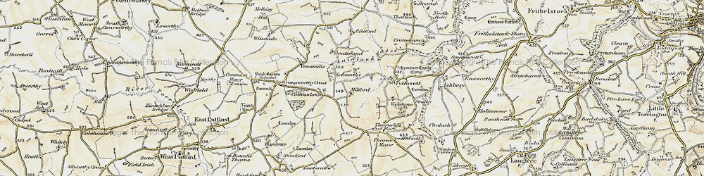 Old map of Eckworthy in 1900