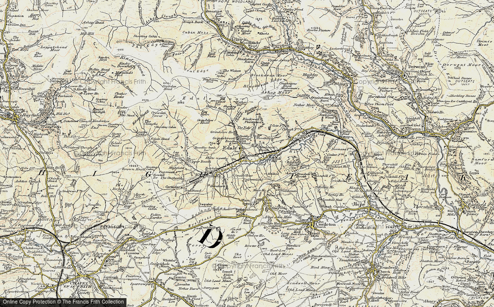 Old Map of Edale, 1902-1903 in 1902-1903
