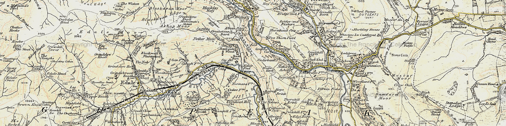 Old map of Blackley Clough in 1903