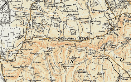Old map of Edburton in 1898