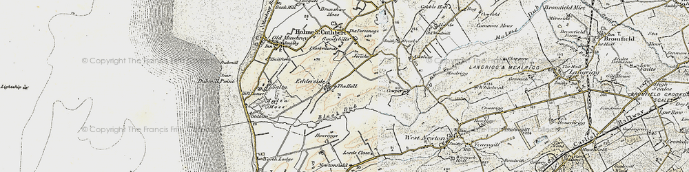 Old map of Edderside in 1901-1904