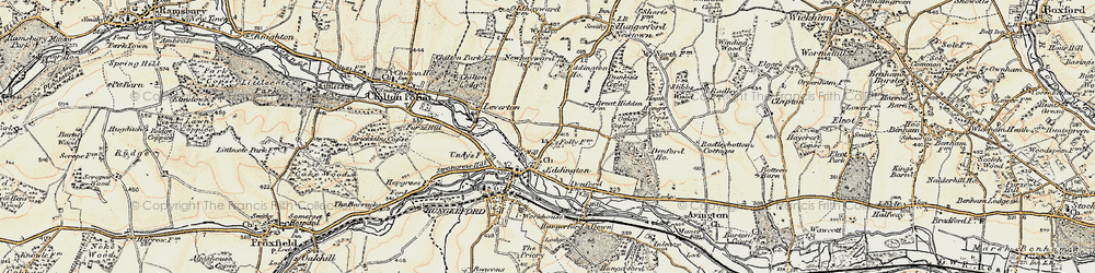 Old map of Eddington in 1897-1900