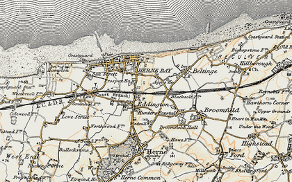 Old map of Eddington in 1898-1899