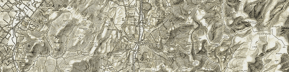 Old map of Black Barony in 1903-1904