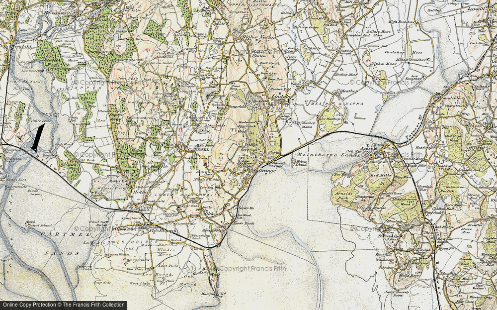 Old Map of Historic Map covering Blawith Point in 1903-1904