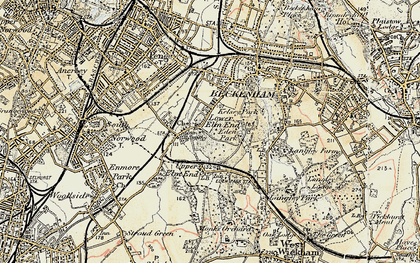 Old map of Eden Park in 1897-1902