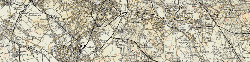 Old map of Eden Park in 1897-1902