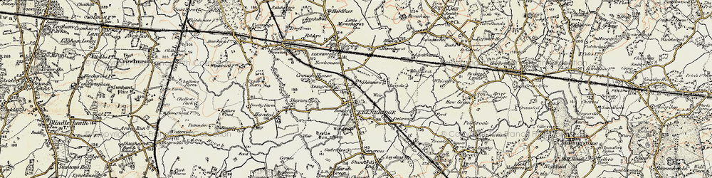 Old map of Edenbridge in 1898-1902