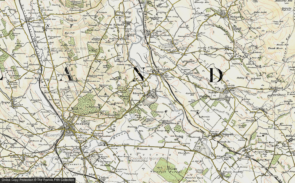 Old Map of Historic Map covering Whinsfield in 1901-1904