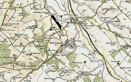 Old map of Edenhall in 1901-1904