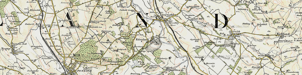Old map of Langwathby Moor in 1901-1904