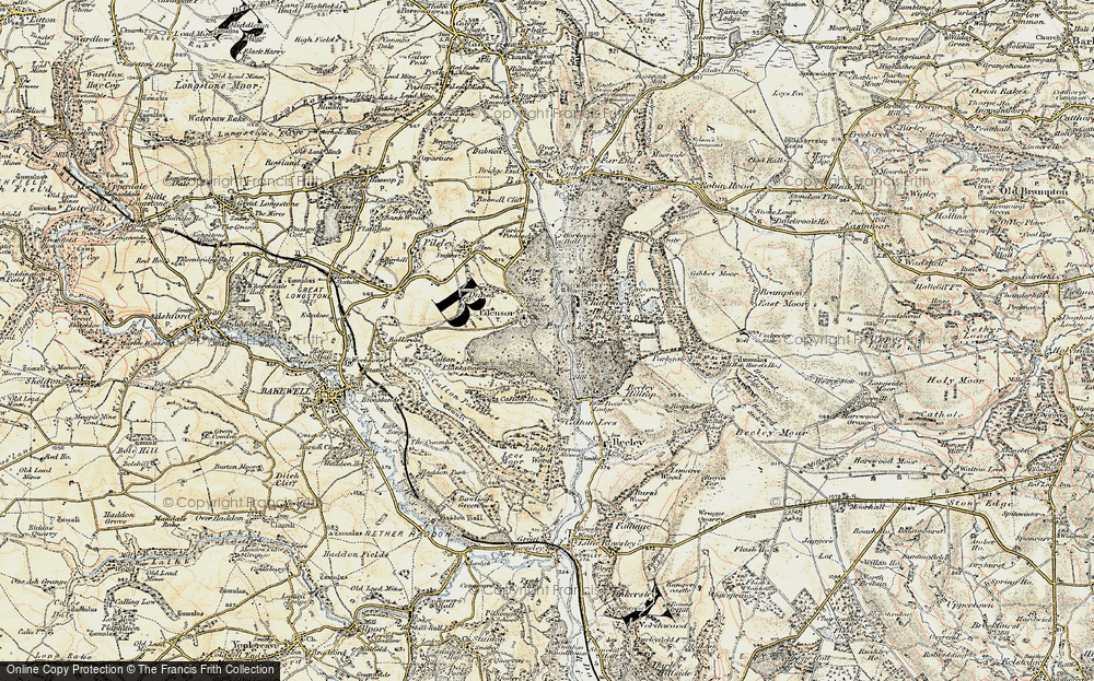 Old Map of Edensor, 1902-1903 in 1902-1903