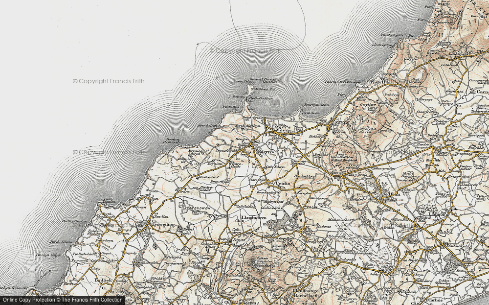 Old Map of Historic Map covering Aber Geirch in 1903