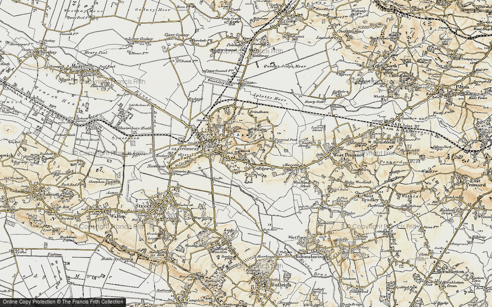 Old Map of Edgarley, 1899 in 1899