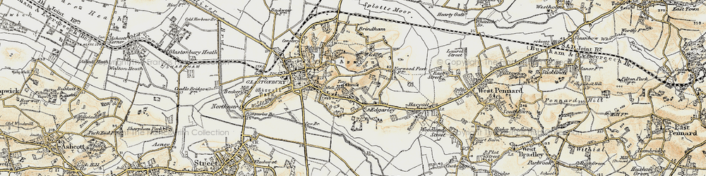 Old map of Edgarley in 1899